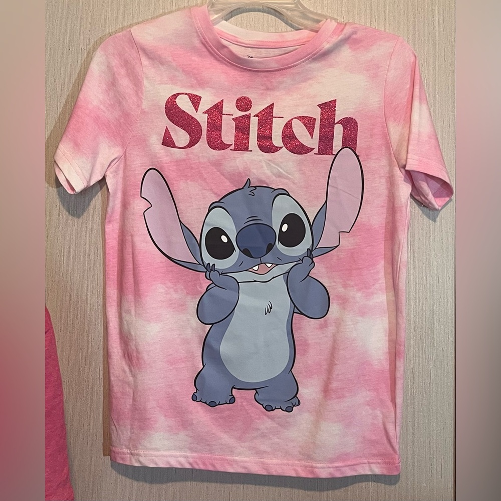 Disney Stitch Pink and White Girl’s T-Shirt
